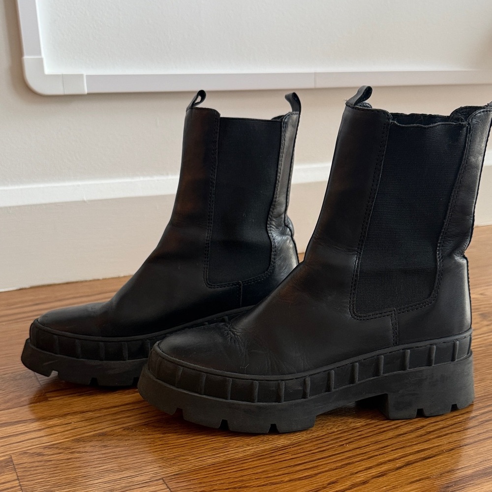 Steve Madden Black Combat Boots